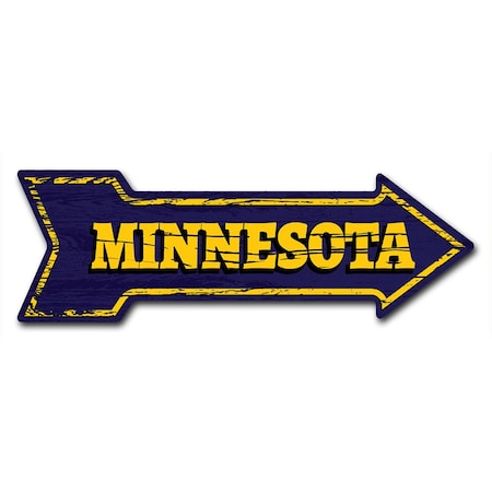 Minnesota 2 Arrow Decal Funny Home Decor 24in Wide